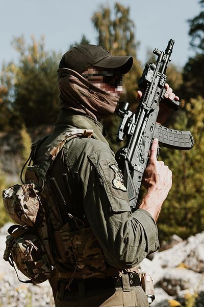 Страйкбольний автомат АК-12 WE09K Full Metal GBBR Short [WELL PRO] (для страйкболу) WE09-1-GM фото