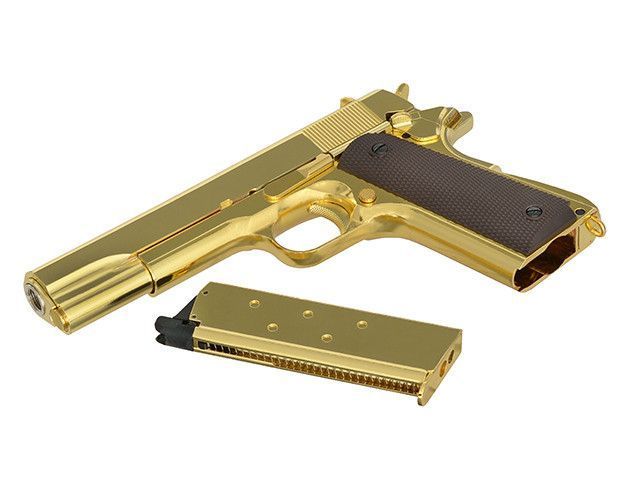 Страйкбольный пистолет 1911 с системой Gas Blowback (GBB) &mdash; Gold [Golden Eagle] 3305GD фото