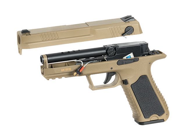 Пістолет Cyma Glock 18 custom AEP CM.127S Mosfet Edition - TAN [CYMA] (для страйкболу) FB4090 фото