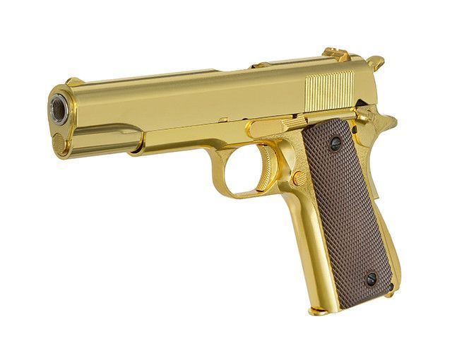 Страйкбольный пистолет 1911 с системой Gas Blowback (GBB) &mdash; Gold [Golden Eagle] 3305GD фото