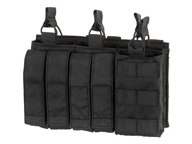 Тройной подсумок пистолетно-винтовочный AK/9MM (4 PLUS 4)- BLACK [8FIELDS] (для страйкбола) M51613138-BK фото