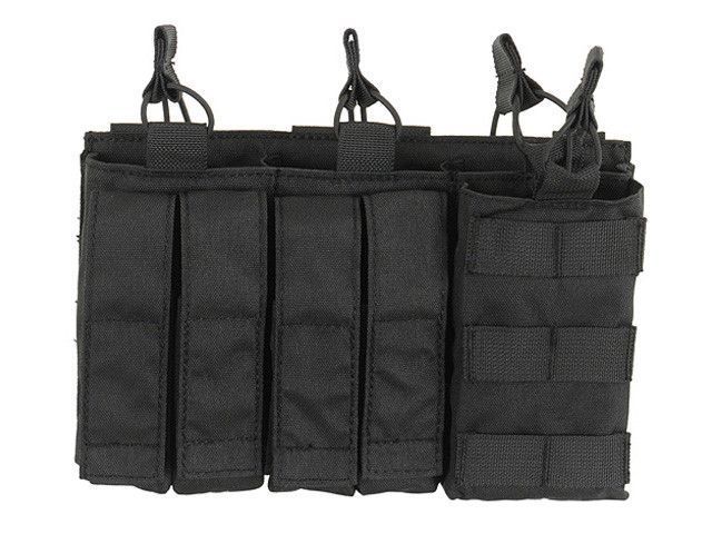 Тройной подсумок пистолетно-винтовочный AK/9MM (4 PLUS 4)- BLACK [8FIELDS] (для страйкбола) M51613138-BK фото