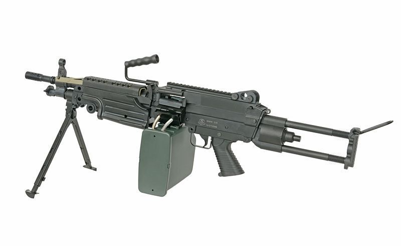 Кулемет FN M249 PARA Squad Automatic Weapon (SAW) Sports Line - Black [A&K] (для страйкболу) 249-PARAP фото