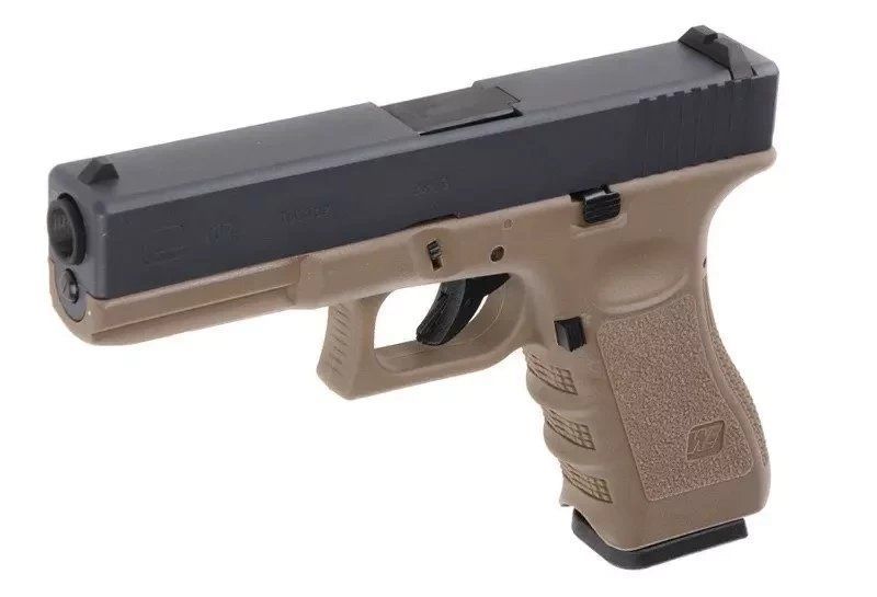 ПІСТОЛЕТ GLOCK 17 GEN.3 METAL GBB GREEN GAS - half tan [WE] (для страйкболу) 012753 фото