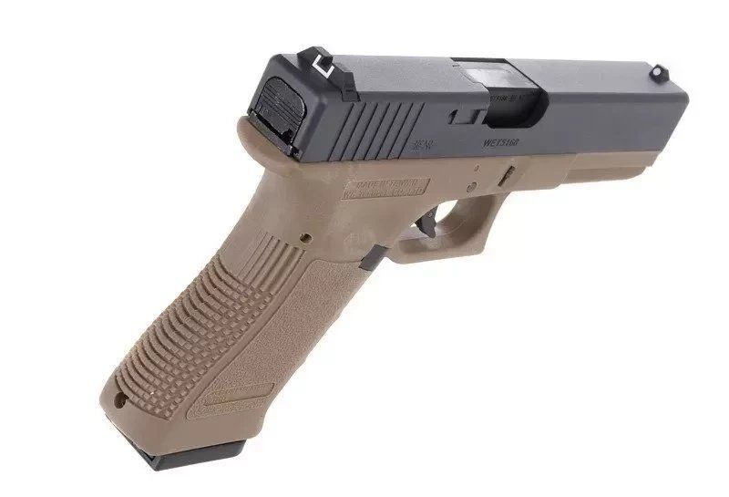 ПІСТОЛЕТ GLOCK 17 GEN.3 METAL GBB GREEN GAS - half tan [WE] (для страйкболу) 012753 фото