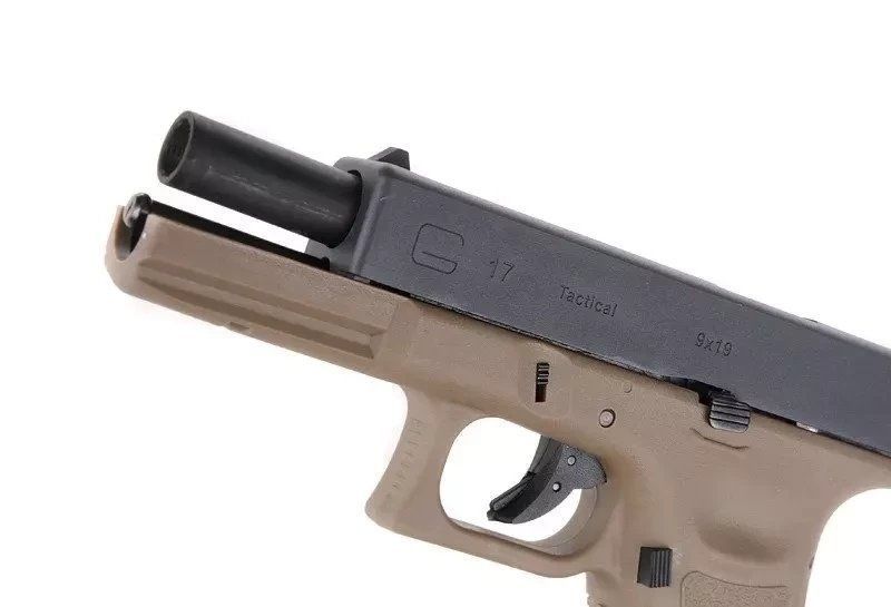 ПІСТОЛЕТ GLOCK 17 GEN.3 METAL GBB GREEN GAS - half tan [WE] (для страйкболу) 012753 фото