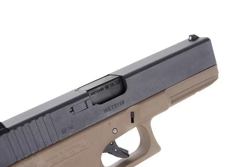 ПІСТОЛЕТ GLOCK 17 GEN.3 METAL GBB GREEN GAS - half tan [WE] (для страйкболу) 012753 фото