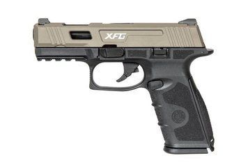 Страйкбольный пистолет BLE-XFG - black / tan [ICS] (для страйкбола) ICS-02-026144 фото