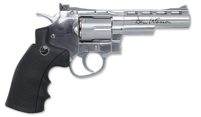 ASG - Dan Wesson 4" Revolver airsoft - Silver - 16181 (для страйкболу) 5028 фото