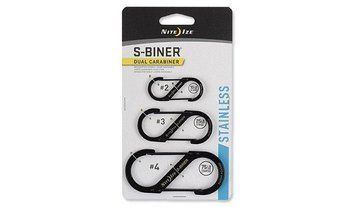 Nite Ize - S-Biner Set #2, #3, #4 - Black - SB234-03-01 (для страйкболу) 6375 фото
