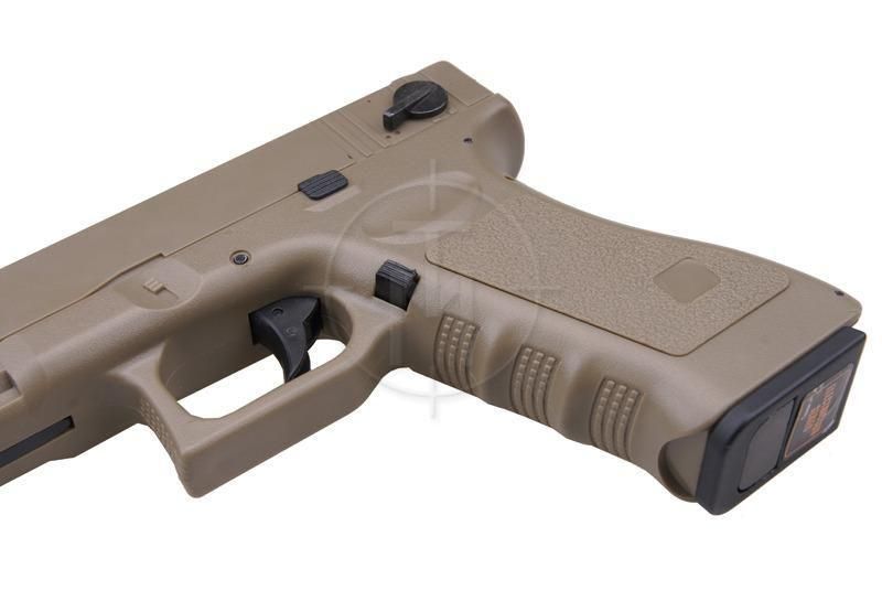 Електропістолет GLOCK 18C CM.030 (без АКБ) - TAN (для страйкболу) CM030TAN фото