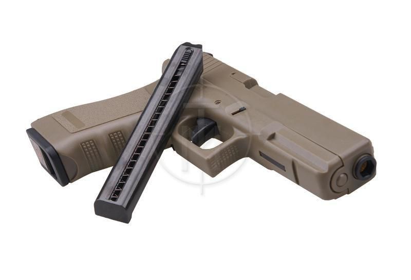 Електропістолет GLOCK 18C CM.030 (без АКБ) - TAN (для страйкболу) CM030TAN фото