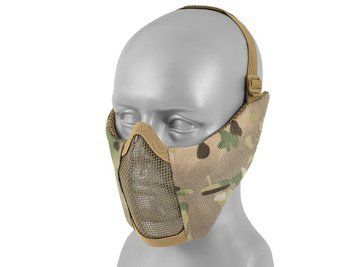 Стальная низкопрофильная маска с защитой щек и ушей тип A - Multicam [8Fields] (для страйкбола) M012-CP фото