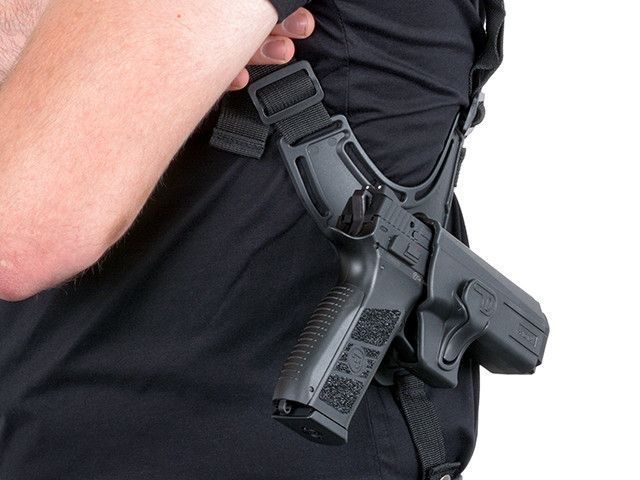 Airsoftowe szelki na kaburę - Black [Amomax] (для страйкболу) AM-SHS фото