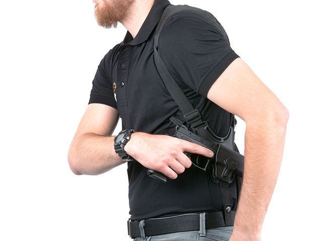 Airsoftowe szelki na kaburę - Black [Amomax] (для страйкболу) AM-SHS фото
